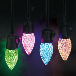 15 m 20 lampje geen RC 12V C35 LED string lichten tuin kerst waterdichte aardbei kaarslicht  EU-plug (RGB)