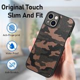 Voor iPhone 12 Pro Max Camouflage lederen achterkant telefoonhoes