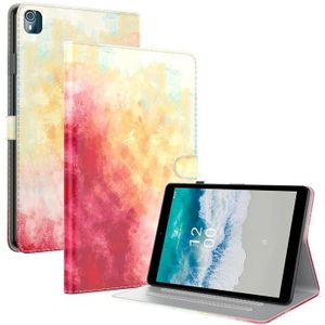 Voor Nokia T10 Aquarel Patroon Flip Lederen Tablet Case (Lente Kers)