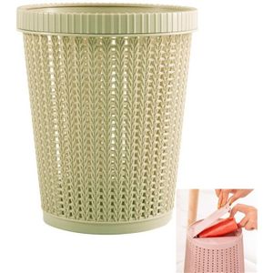 Huishoudelijke verwijderbare plastic prullenbak ingebouwde prullenbak doos (Groen)