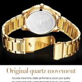 OLEVS 5565 Mannen Fashion Waterproof Stainless Steel Strap Diamond Quartz Watch (Wit)