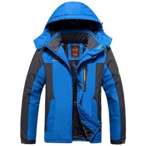 Winter Fleece militaire jassen mannen windbestendige waterdichte outwear Parka Windbreaker warme jas  maat: XL(Blauw)