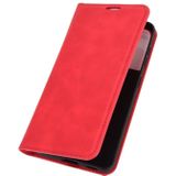 Voor Samsung Galaxy S30 Retro-skin Business Magnetic Suction Leather Case met Holder & Card Slots & Wallet(Red)