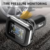 Q3 Mini Cigarette Lighter Car Wireless Tire Pressure Monitoring System TPMS Car Temperature Voltage Tire(Black)