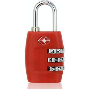 2 PCS Douane Bagage Lock Overseas Travel Bagage Rits Lock Plastic TSA Code Lock (Rood)