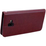 Rose relif horizontale Flip PU lederen case voor Samsung Galaxy J6 Plus  met houder & kaartsleuven & portemonnee (bruin)