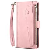 Voor Samsung Galaxy Note20 Retro Frosted Horizontal Flip Lederen Case met Houder & Card Slot & Portemonnee & Rits Pocket & Lanyard (Rose Gold)