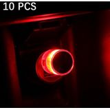 10 stks Auto Decoratieve USB Universele LED-atmosfeerlamp  kleur: rood