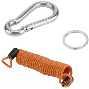 RV Trailer Spring Safety Rope Breakaway Kabel  Safety Buckle Size:M10 x 100mm (Oranje)