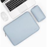 BAONA BN-Q001 PU lederen laptoptas  kleur: Sky Blue + Power Bag  Grootte: 16/17 Inch