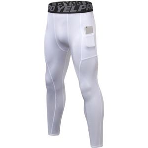 Running Training Sweat Wicking Stretch Panty's met zak (kleur: wit formaat: S)