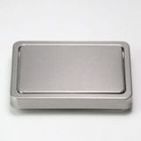 Ingesloten type RVS Swing cover Flip keuken countertop prullenbak kan deksel Cap  grootte: vierkant 16 2 x 22.7 cm (zilver)