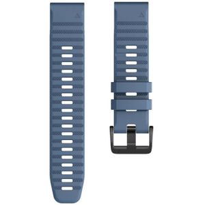 Voor Garmin fenix 6X 26mm Smart Watch Quick release Silicon polsband horlogeband (cyaan blauw)
