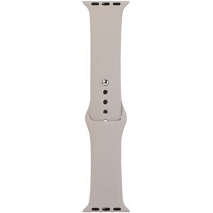 Voor Apple Watch Series 5 & 4 44mm / 3 & 2 & 1 42mm Siliconen horloge vervangende riem  lange sectie (mannen)(Pebble)
