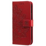 Voor Samsung Galaxy A33 5G 7-Petal Flowers Embossing Pattern Horizontal Flip Casephone Case