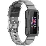 Voor Fitbit Inspire HR transparante siliconen gentegreerde horlogeband (transparant roze)