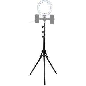 PULUZ reverse opvouwbare 4 secties 2m hoogte statief houder voor Vloggen video licht live broadcast Kits (zwart)