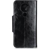 Voor Nokia 5.4 Crazy Horse Texture horizontale flip lederen case met houder > 6-card slots > portemonnee (zwart)