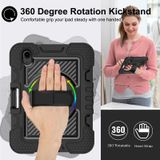 360 graden rotatie contrast kleur shockproof siliconen + pc case met houder & hand grip riem en schouderriem voor iPad mini 6