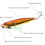 3 PCS PROBEROS LF103 Simulation Metal Sea Fishing Bait  Specification: 50g(D Luminous With Hook)