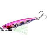 3 PCS PROBEROS LF103 Simulation Metal Sea Fishing Bait  Specification: 50g(D Luminous With Hook)