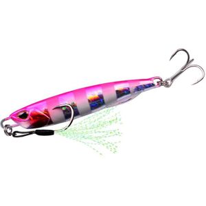 3 PCS PROBEROS LF103 Simulation Metal Sea Fishing Bait  Specification: 50g(D Luminous With Hook)