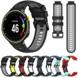 Voor Garmin Forerunner 230 tweekleurige siliconen horlogeband (olijfgroen + zwart)