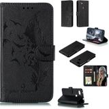 Feather patroon Litchi textuur horizontale Flip lederen draagtas met portemonnee & houder & kaartsleuven voor Google pixel 3a XL (zwart)