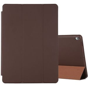 Voor iPad Air 3 10 5 inch horizontale flip smart lederen behuizing met drie opvouwbare houder (bruin)
