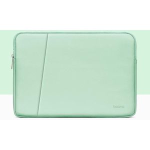 BAONA BN-Q001 PU lederen laptoptas  kleur: dubbellaags mint groen  grootte: 16/17 inch