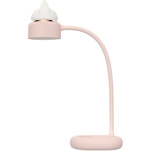 Kat vorm dubbele lichtbron Design LED Bureau nachtlampje  ondersteuning 3 helderheid controle (roze)