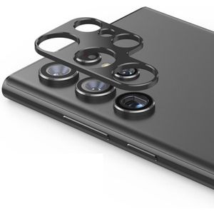 Voor Samsung Galaxy S22 Ultra 5G Enkay Aluminium Legering Camera Lens Protector Volledige Cover (Zwart)
