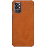 Voor OnePlus 9R NILLKIN QIN-serie Crazy Horse Textuur Horizontale Flip Lederen Case met kaartsleuf