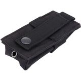 M5 multifunctionele Outdoor Sport Mini Draagbare zaklamp beschermkap / zak  maat: 15 x 4.7 x 2 cm(Black)