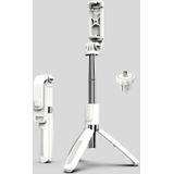 L02 100cm Multi-functie verstelbare Bluetooth Self-timer Pole Tripod Selfie Stick (Wit)