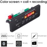 Auto 12V 2x3W audio MP3 speler decoder Board FM radio TF USB 3.5 mm AUX  met Bluetooth & Recording Call functie & afstandsbediening