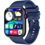 QX7 1.85 inch TFT-scherm Smart Watch  ondersteuning voor Bluetooth-oproep / haardbewaking / 100+ sportmodi (blauw zwart)