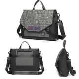 LUCKYBAT Laptoptas Airbag Anti-drop Crossbody Handtas  Maat: S 13.3-16 Inch (zwarte vergelijking)