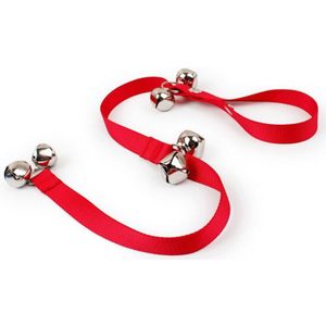 Pet Dog Training Bell Nylon touw tractie touw deurbel leiband hond anti-verloren Bell met 7 klokken (rood)