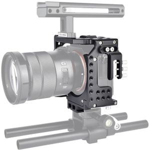 YELANGU CA7 YLG0908A-A01-video camera kooi stabilisator voor Sony A7K & A7X & A73 & A7S & A7R & A7RII & A7SII (zwart)