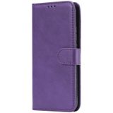 Voor Huawei Mate 20 Lite Solid Color Horizontal Flip Protective Case met Holder & Card Slots & Wallet & Photo Frame & Lanyard(Purple)