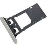 SIM1 kaart lade + SIM2 kaart/micro SD-kaart lade voor Sony Xperia XZ (zilver)