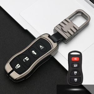 Auto Luminous All-inclusive Zink Alloy Key Beschermhoes Key Shell voor Nissan I Style (Gun Metal)