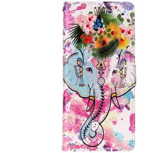 Opmerking voor Galaxy 8 relif bloem olifant patroon horizontale Flip leerhoes met houder & kaartsleuven & portemonnee & fotolijstjes