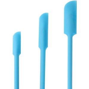 3 in 1 siliconen schoonheid spatel saus applicator crme spatel set (blauw)