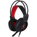 HAMTOD V1000 Dual-3.5mm Plug Interface Gaming Headphone Headset met Mic & LED Light  Kabellengte: 2 1 m (rood)