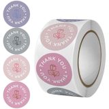 10 stks Rose Flower Bedankt Sticker Geschenkdoos Afdichtingsticker  Grootte: 38mm 500 / Rollen