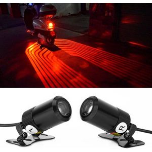 2 stuks DC 8-36V 3W motorfiets LED projectie lamp licht  kabel lengte: 2.4 m (rood licht)