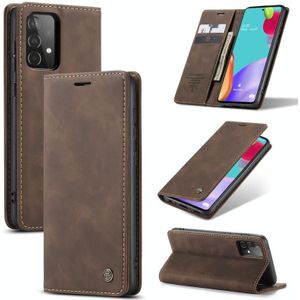 Voor Samsung Galaxy A52 5G CaseMe 013 Multifunctioneel Horizontaal Flip Lederen Hoesje met Houder & Kaartsleuf > Portemonnee(Koffie)