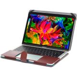 MacBook Pro 15.4 inch A1707 Crazy Horse structuur beschermende PU leren Flip Hoes (koffie kleur)